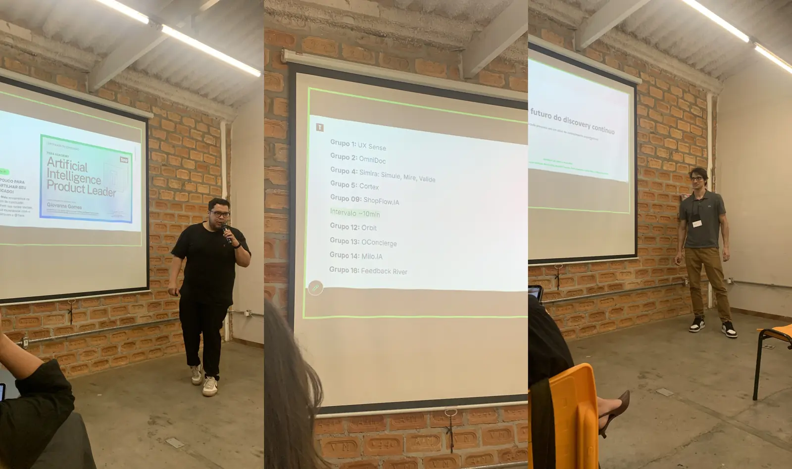 Registros do ambiente do Demo Day da Tera