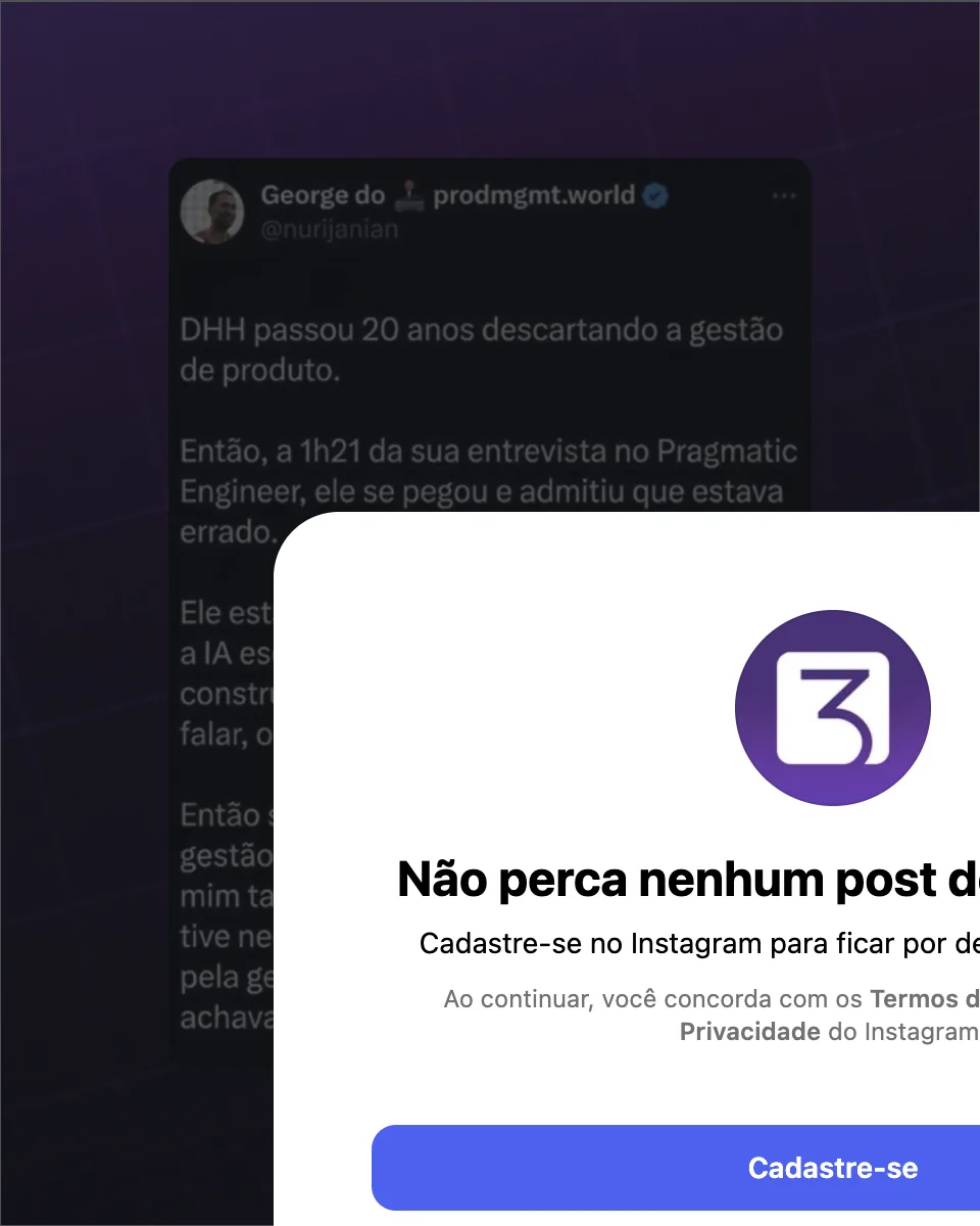 Post da PM3 sobre o que construir agora com IA, em captura vertical sem proporcao 1:1