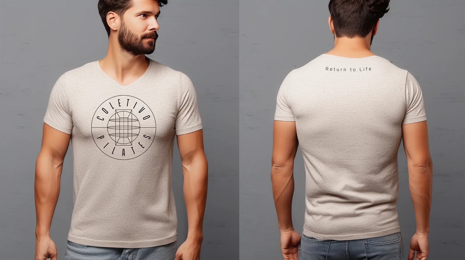 Camiseta creme Return to Life do Coletivo Pilates