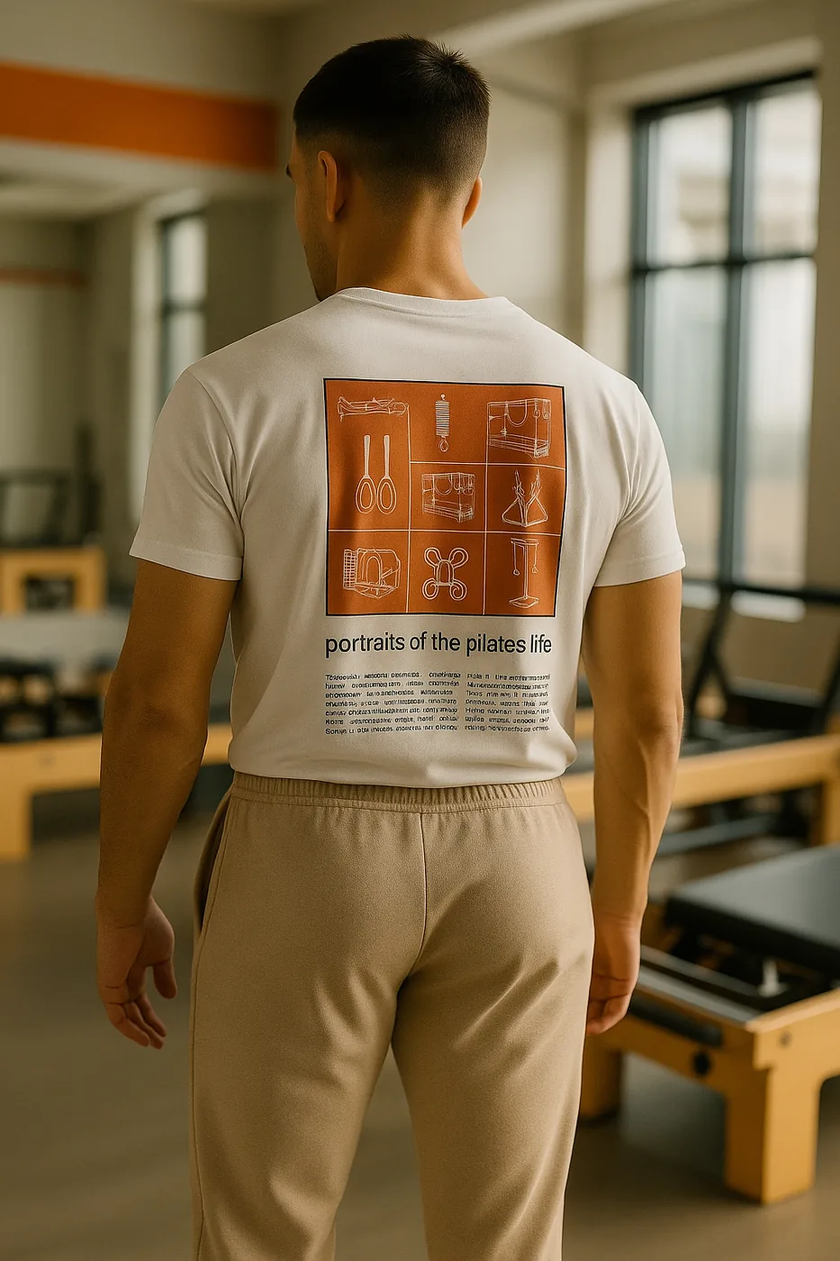Mockup de camiseta Portraits of the Pilates Life