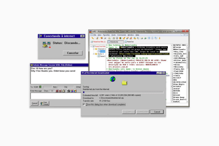 A internet dos anos 2000 - Ta bom, talvez eu não recorde com tanto carinho assim.